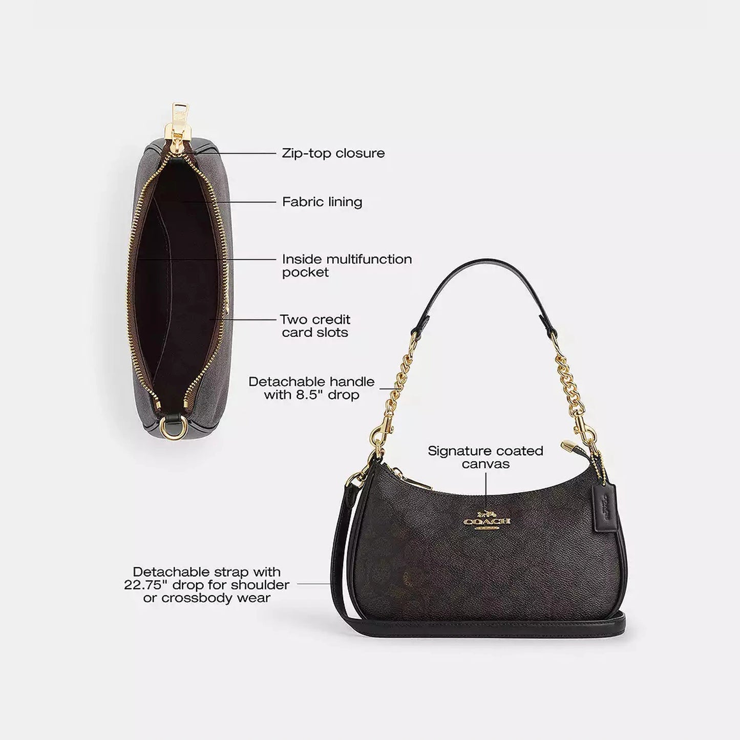 Teri Shoulder Bag In Signature Canvas